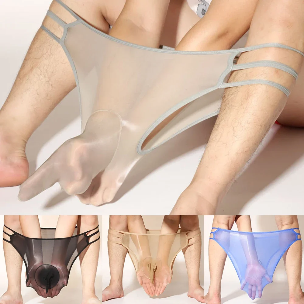 

Блестящее прозрачное сексуальное шелковое мужское облегающее нижнее белье для трусов, трусов, ультратонкое эластичное нижнее белье