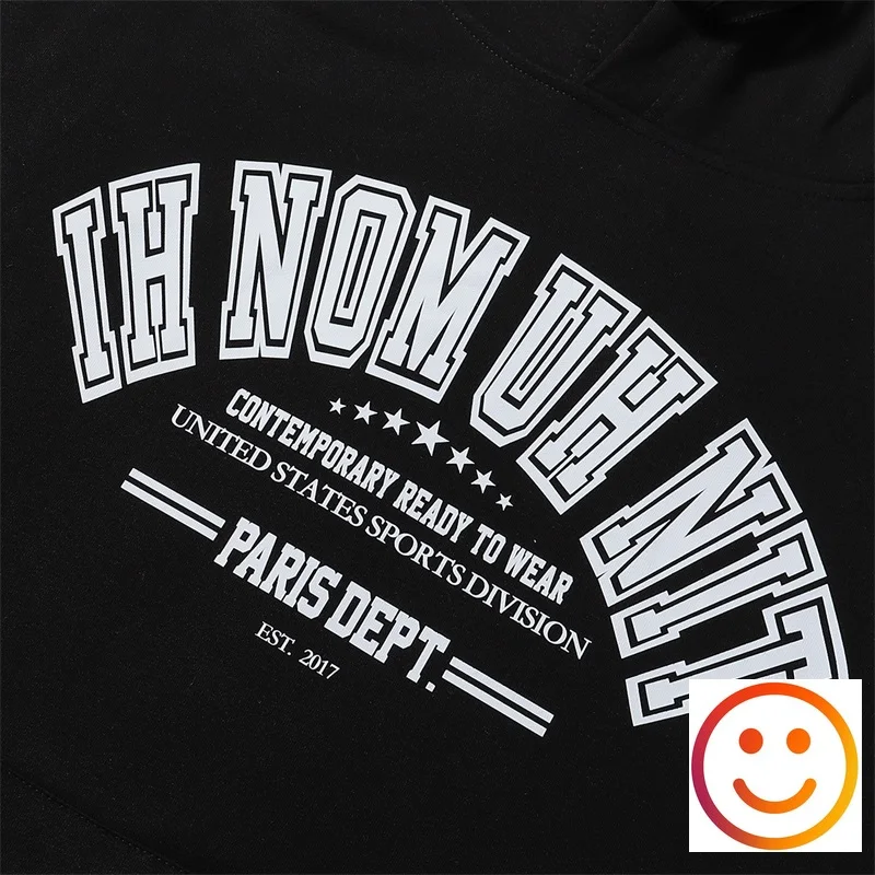 2024 Fall Winter IH NOM UH NIT Paris Hoodies Men Sweatshirts Women High Quality Oversize Pullover Men's Clothing