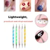 2 Heads Nail Art Dotting Pen Professional Manicure Tools Nail Brushes Set UV Gel Drawing Pen DYI Nail Painting Brush Tools 5