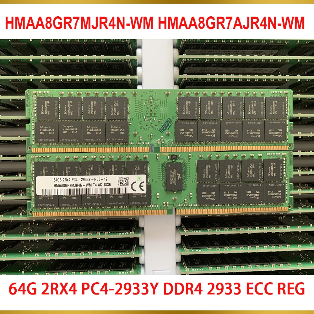 1 Pcs 64BG 64G 2RX4 PC4 2933Y DDR4 2933 ECC REG For SK Hynix Memory RAM