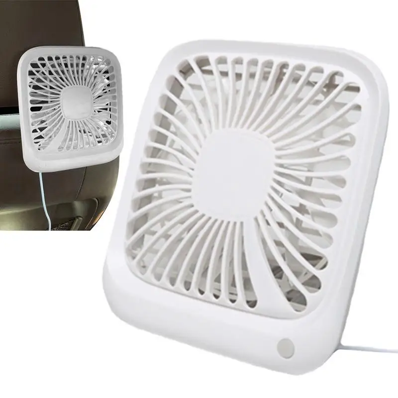 

Auto Mini Portable USB Desk Fan Table Strong Airflow Quiet Operation Car Seat Fan Efficient Cooling Power Car Accessories