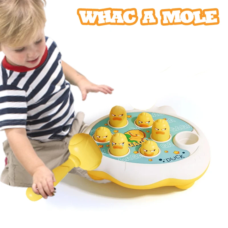 

Whac-A-Mole Montessori Baby Knocking Hammering Game Toddler Educational Board Game Early Educational Developmental Toy Kids Gift