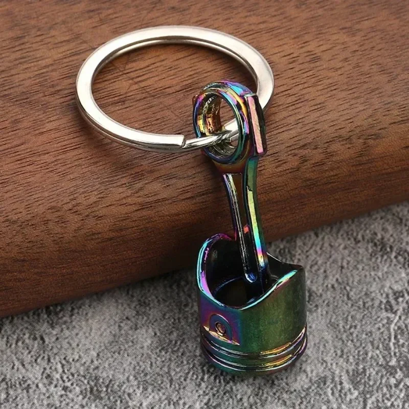 CarEnginePistonStyleKeychainKeyRingCreativeMetalPistonModelKeyringKeyfobKeyPendant