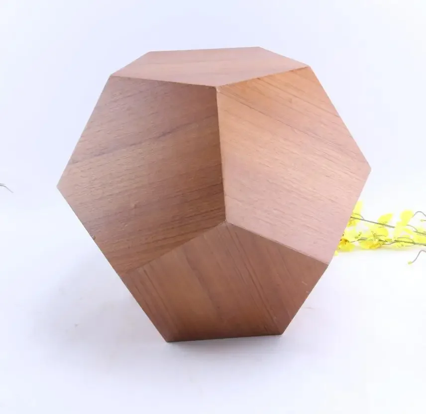 Hot Selling Natural Wood Pet Furniture Polygon Pentagon Pet Cages Small Animals Wooden Cat House Dog Cats House Bed Carrier Pets