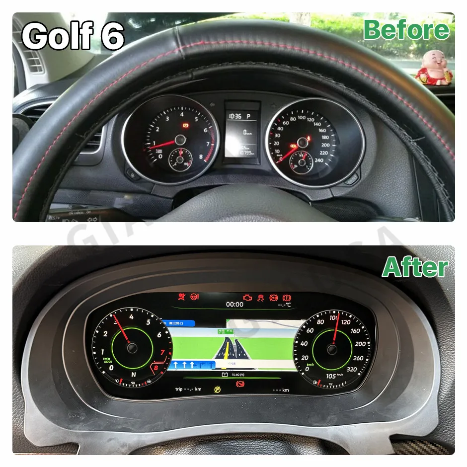 

For Volkswagen Golf G6 G7 Passat B8 CC GTI Latest Car LCD Digital Dashboard Panel Instrument Cluster Cock Speedometer 2012~2020