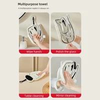 Hand Towel Double-layer Thick Kitchen Towel With White Absorbent  Wiping Towel For Home Bathroom Towel Tentacles 6