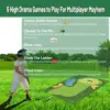 Golf Chipping Game Mat Indoor Outdoor Golf Games for Adults with Chipping Mat Sticky Balls Ground Stakes Score Card Storage Bags 4