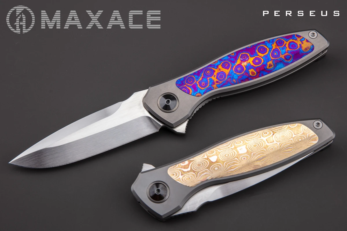 

MAXACE Perseus стандартное лезвие, титановая ручка Timascus