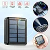 20000mAh Solar Move Power Bank Super Fast Charging USB TYPE C Cable Portable Charger LED Lighting Power Bank For iPhone Samsung 2