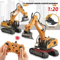 Children'S Large Alloy Remote Control Excavator 11 Channel Crawler Excavator Boy'S Engineering Remote Control Car Toy 1