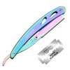 14*2cm 1 Pcs Body Razors Professional Barber Edge Steel Folding Shaving Knife Hair Removal Tools Shaving Razor + Blade 6102# 5