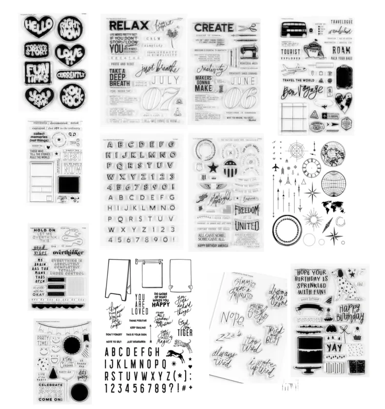 2023new English transparent Clear Silicone Stamp/Seal for DIY