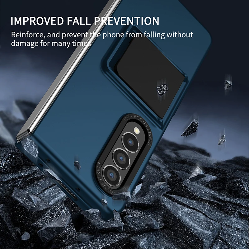 Multi-Angle Kickstand Foldable Phone Case with Camera Protection - Available in Black, Blue, Green, and Red