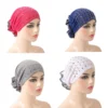 Velvet Hijab Ladies Hat Crystal Muslim Winter Hood Hat Fashion Crystal Headscarf Scarf Fashionable Head Wraps Head Cover Hat 1