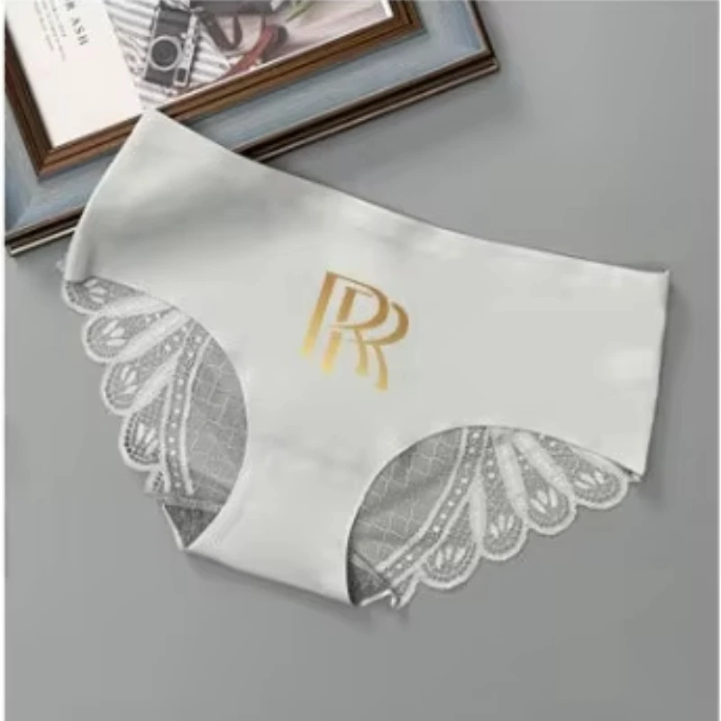 Fashion Matching Lace Couple Underwear Sexy Lovely Smooth Ice-silk Men Boxer Shorts Womens Bikini Briefs Elastic Lovers Panties