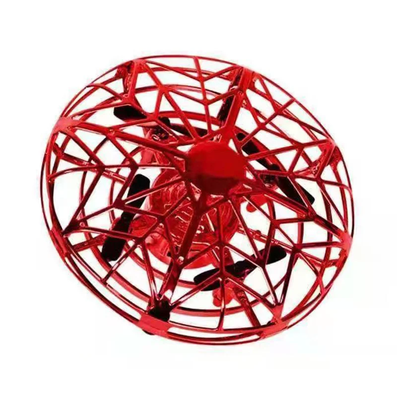 Children\'S Toy UFO Induction Four Axis Gesture Aircraft Fingertip Gyroscope Flying Saucer Suspended Spinning Ball