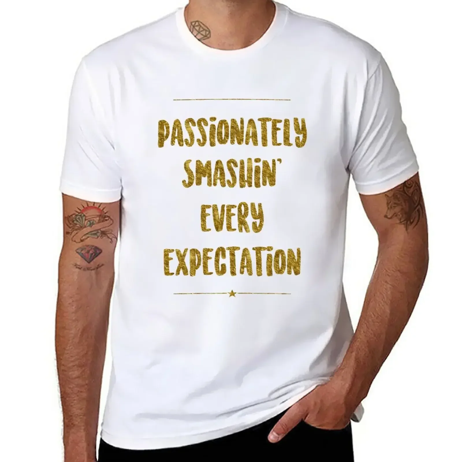 Passione Smashin' Ogni Attesa | T-Shirt Hamilton Abbigliamento Estetico Vintage Plain Black T-Shirt Uomo