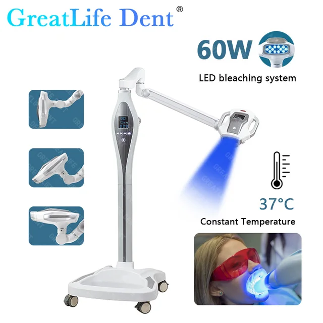 GreatLife 60W Cold Light Professional Teeth Whitening Lamp With LCD Screen For Dentist Tooth Whitening Bleaching Accelerator