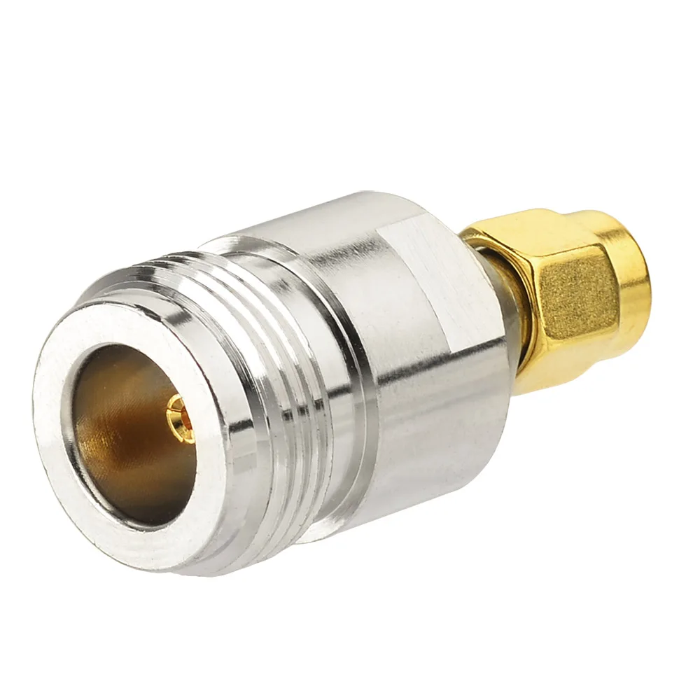 Superbat 5pcs SMA-N Adapter RP-SMA Male(female pin) to N Female Straight RF Coaxial Connector for Electronic Components Market