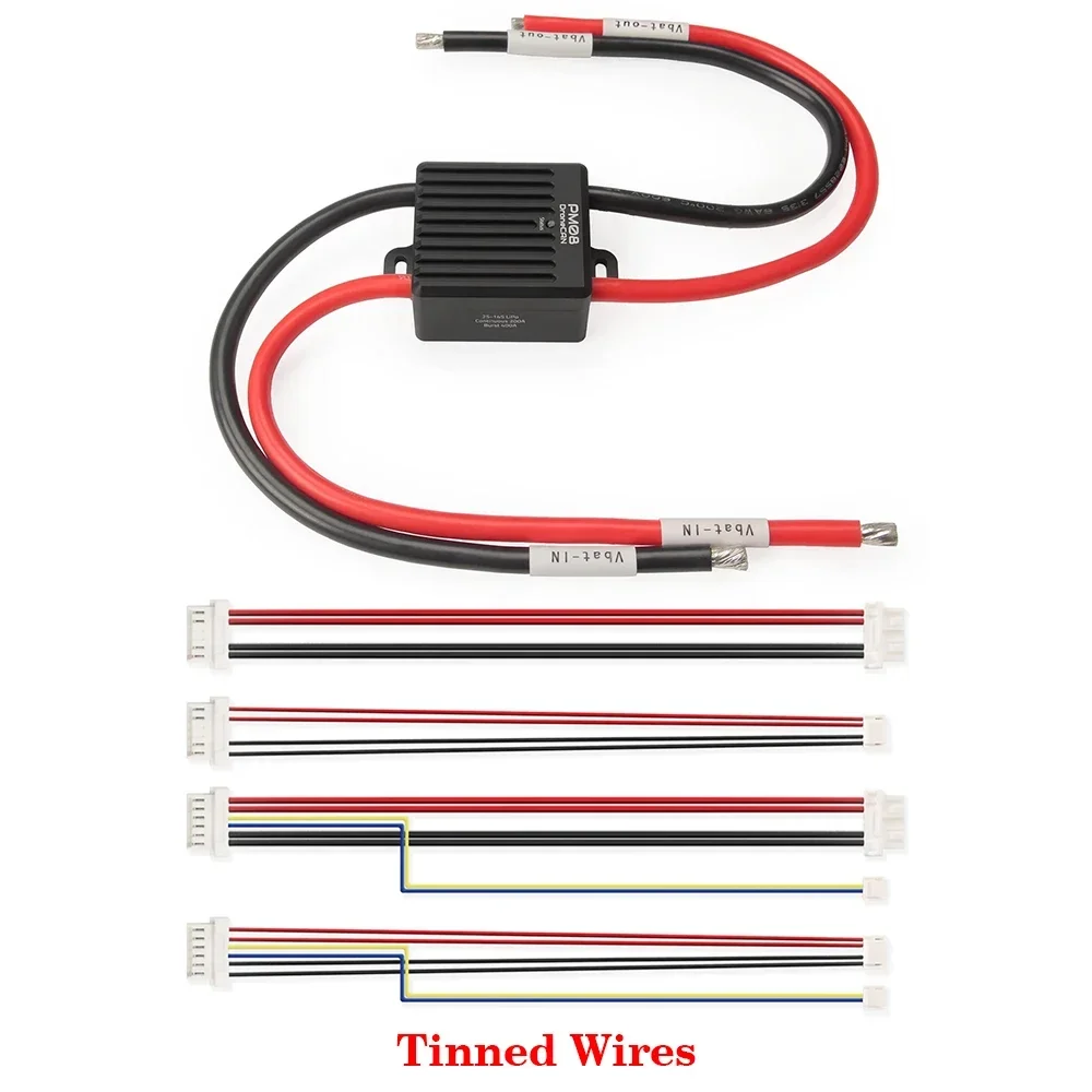 ตัวเลือกสินค้า โมดูลควบคุมโดรน DroneCAN PM08-CAN 2-14S 200A 2เอาต์พุต 5V