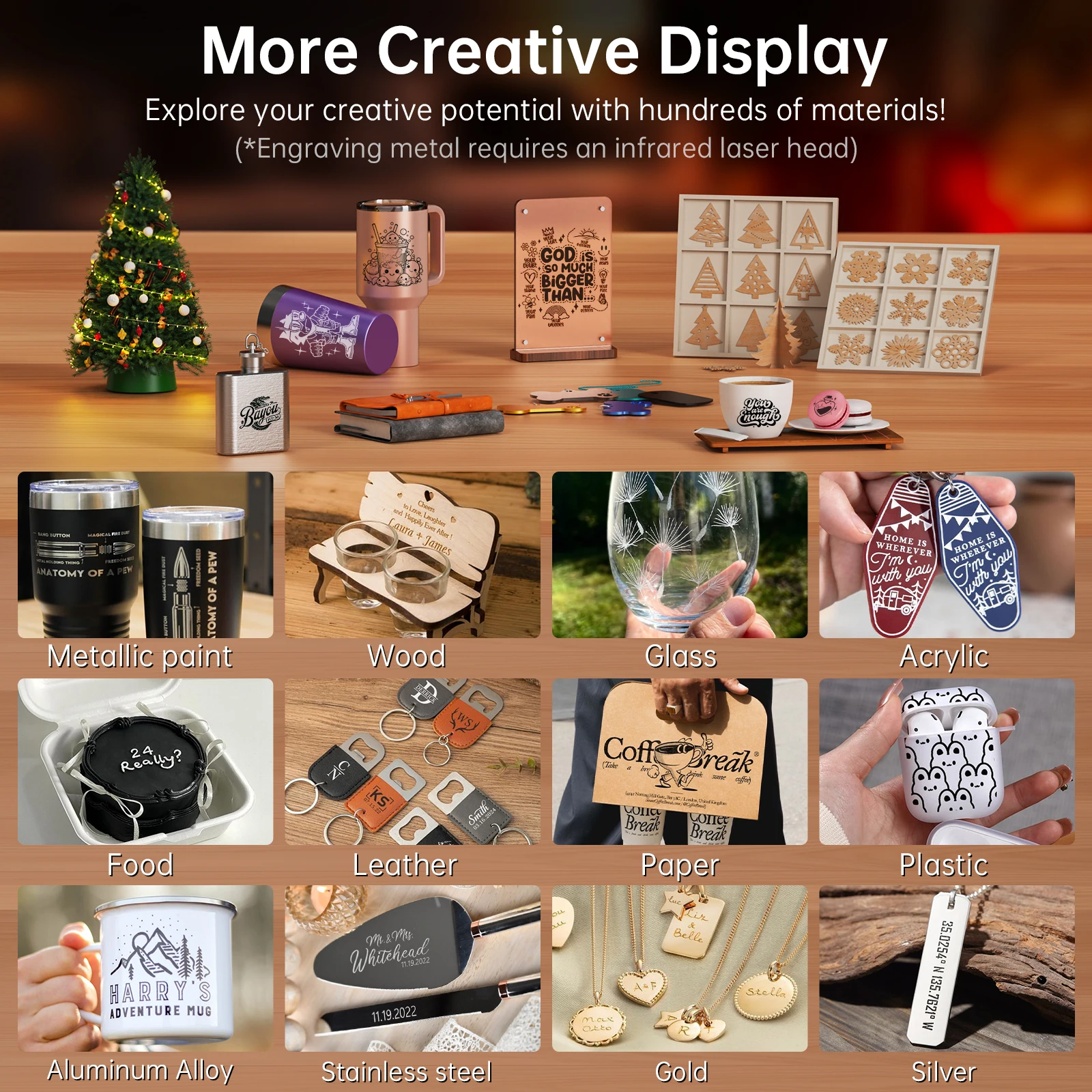 DAJA DJ6 プロレーザー彫刻機ポータブル安全カバーカットビジネス彫刻