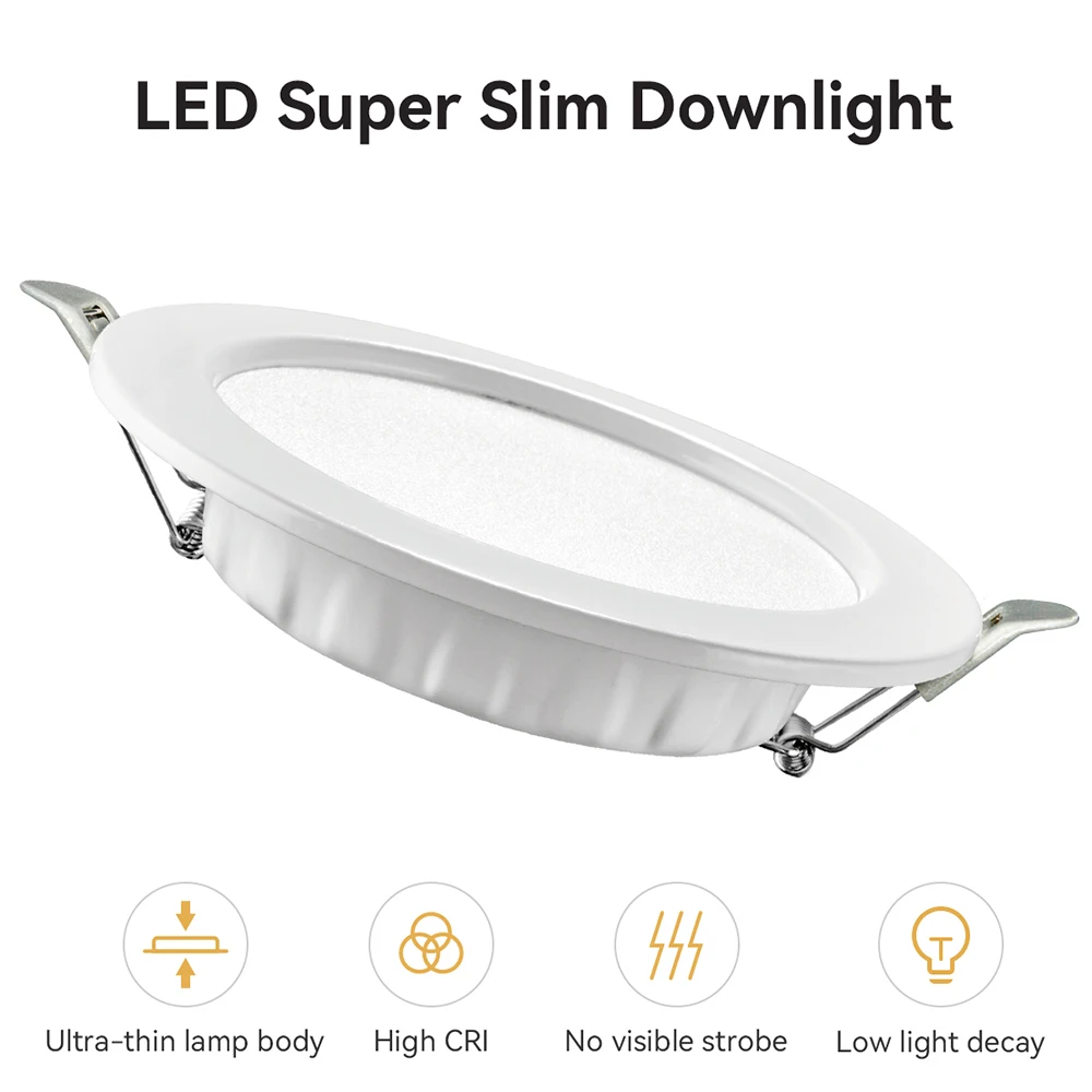

LED Downlight Recessed Ceiling Lamp 5W 7W 9W 12W 20W Three-color Dimmable/Cold White/Warm White LED Spotlight AC 220V