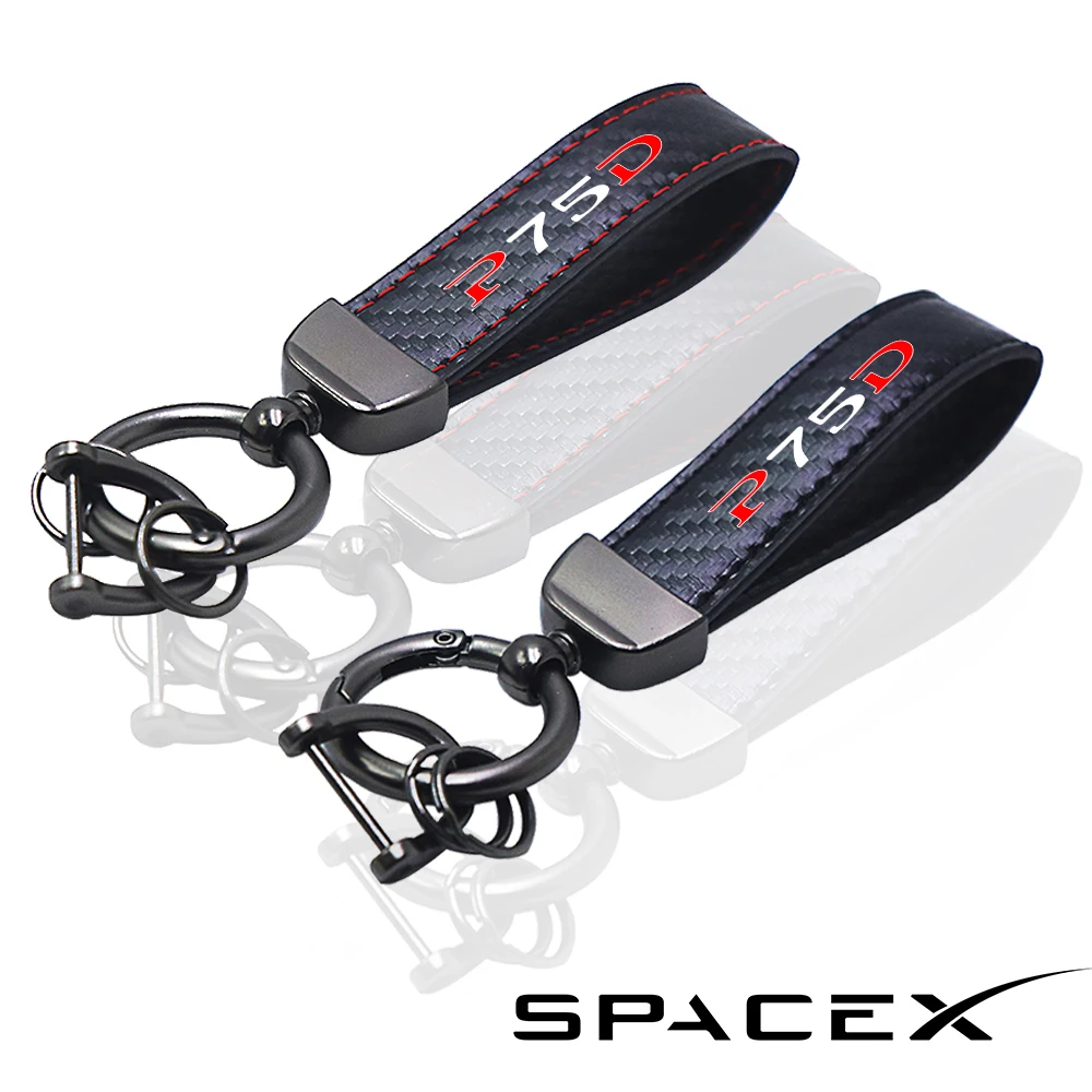Per Tesla Model 3 Model X Model S Model Y Dual Motor Spacex P75D P85D P90D P100D Portachiavi Per Auto Anelli Portachiavi In Fibra Di Carbonio