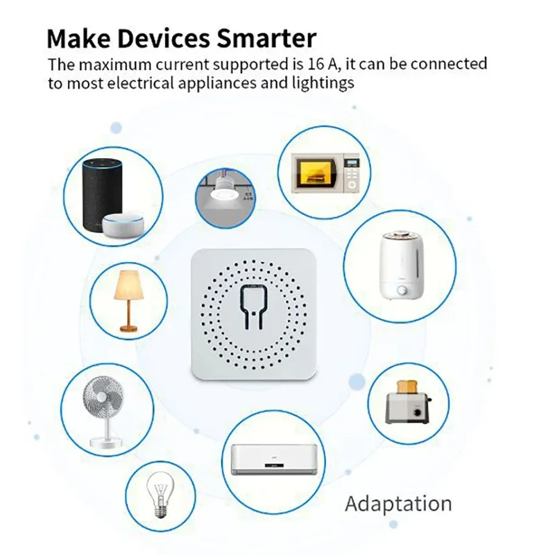 WiFi Smart Home Switch Wireless 16A/20A Relay Module Remote 2-Way Control App Voice Control Timer Alexa Google Home AC100-240V