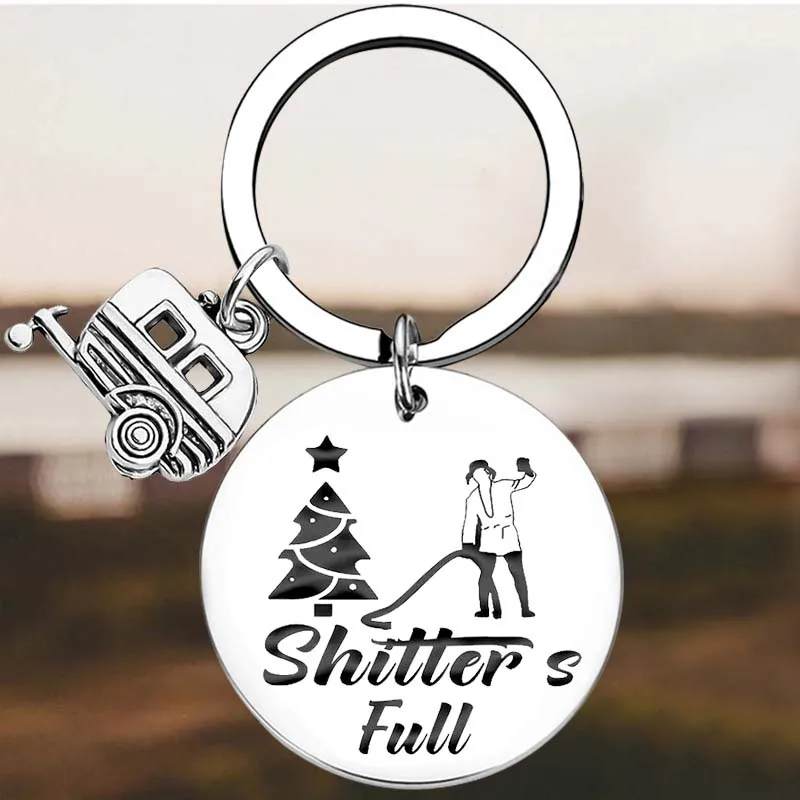 

New Camper Key Chain Ring Happy Camper RV keychains pendant Holiday Festival Adventure Traveller Gifts