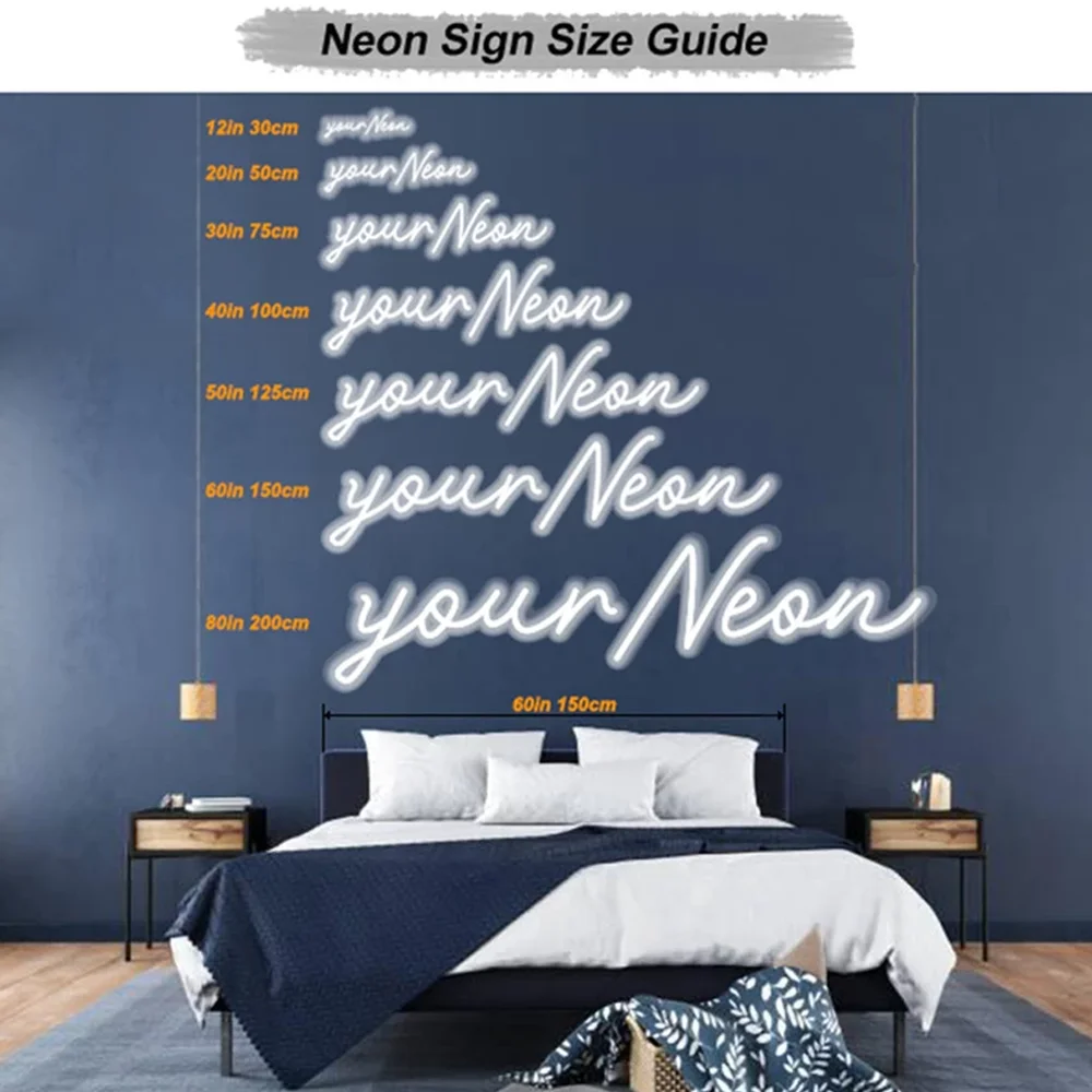 Custom Neon Led Light Personalized Custom Logo Wall Decor Neon Sign For Store Wedding Happy Birthday Party Bar Neon Sign 6