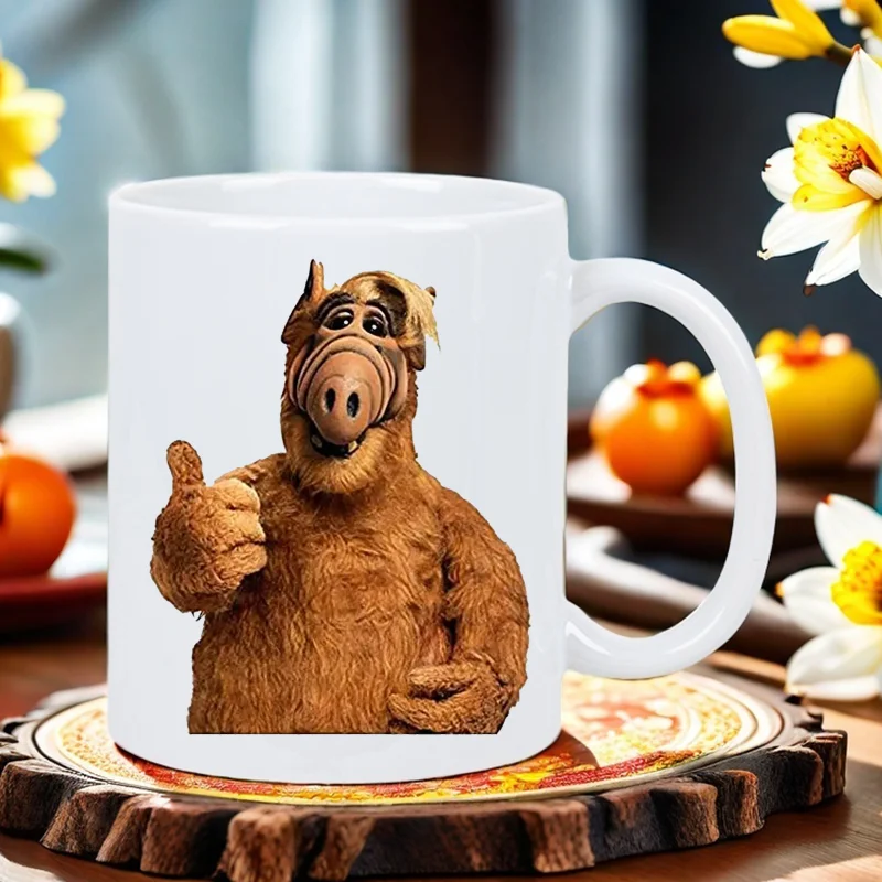 Alf Thumb Up Ceramic Coffee Mug For Hot And Cold Drinks_voghion.com