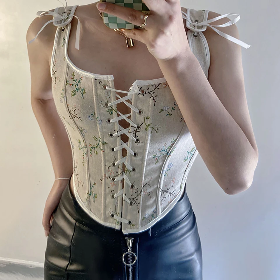 Corset Bustier Top Waist Corset Lace Corset Women Fairy Overbust Corset