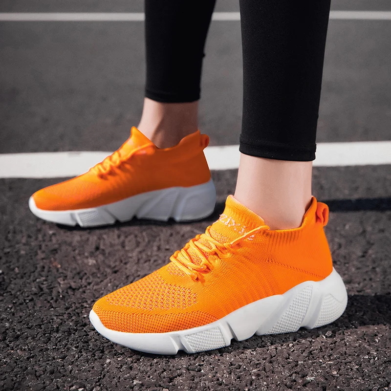 Women's Lightweight Running Sneakers Girls Gym Comprehensive Sports Jogging Walking Casual Sock Shoes Breathable Comfortable