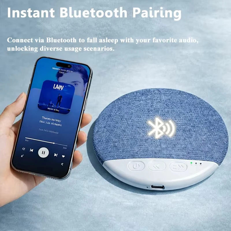 Mini inteligentny głośnik bluetooth z dźwiękami natury i białym szumem_voghion.com