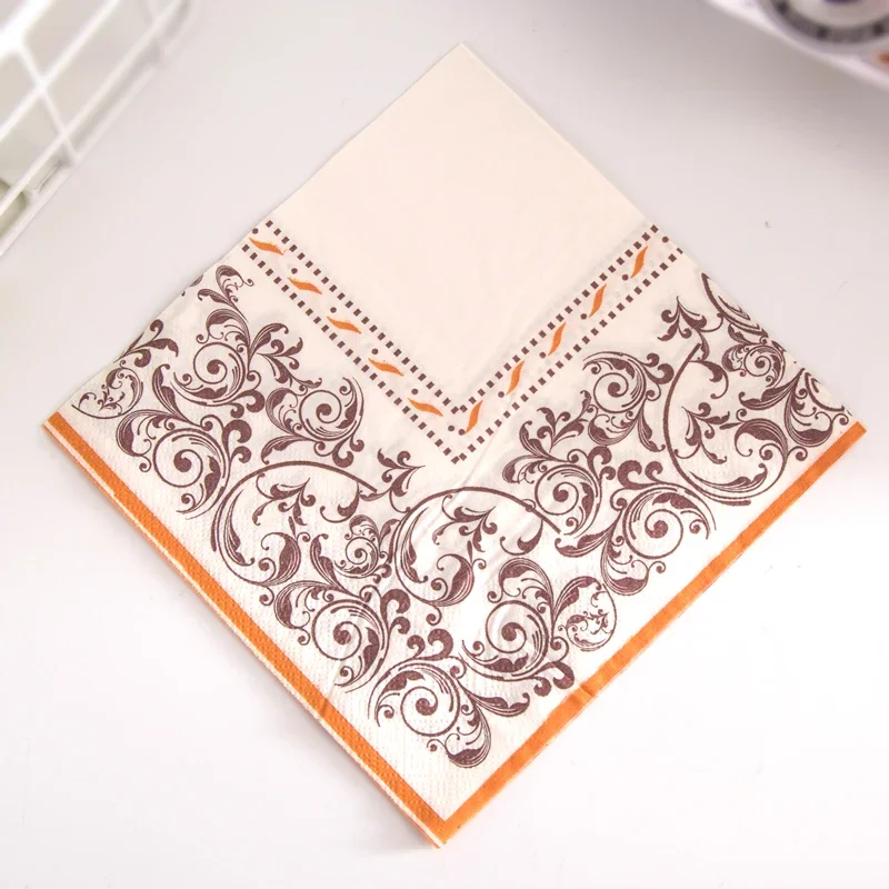 10/20pcs/Pac 33*33cm Food Grade Colourful Printed Napkins Wedding Paper Placemats 2 Layers Party Decorations Muzzle Paper