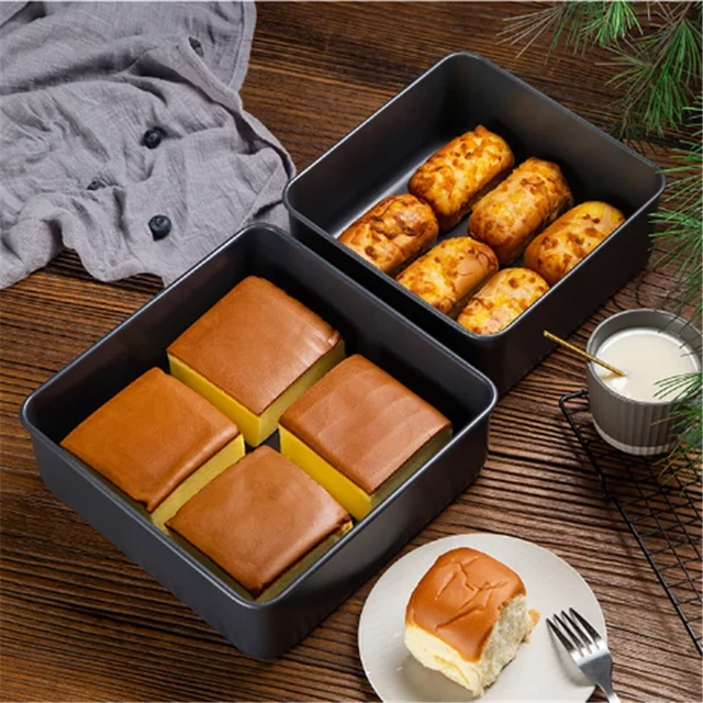 Plateau de cuisson rectangulaire en métal antiadhésif, pour Baguette, pain  et gâteau, moule pour four, ustensiles de cuisson, accessoires de  pâtisserie - AliExpress