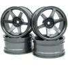 TxxRcss 1/10 RC Drift Tires And Aluminum Wheels Rims Rally Racing Tyres 12mm Hex for 1:10 Scale On Road Touring Street Car Tamiy 1