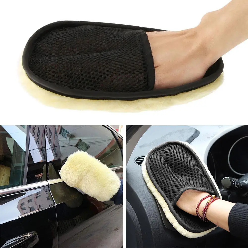 Microfiber Wool Soft Auto Car Washing Glove Cleaning Car Cleaning Glove Motorcycle Washer Care Paint Wash Care Tools