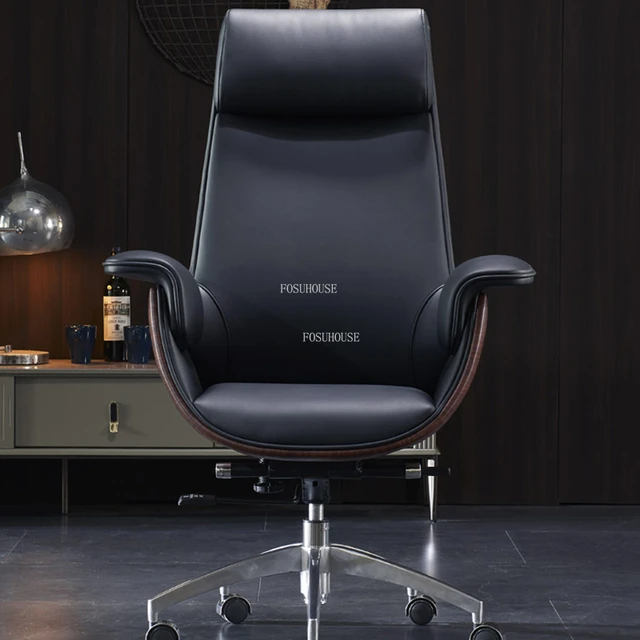 Luxury Executive Office Chairs Genuine Leather Adjustable Top Layer Cowhide  Ergonomic Gaming Chair Mobile Cadeira Home Office - AliExpress