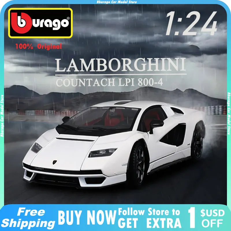 

Bburago 1:24 Lamborghini Countach LPI 800-4 модель автомобиля спортивный сплав роскошный автомобиль литые под давлением игрушки коллекционные украшения подарок