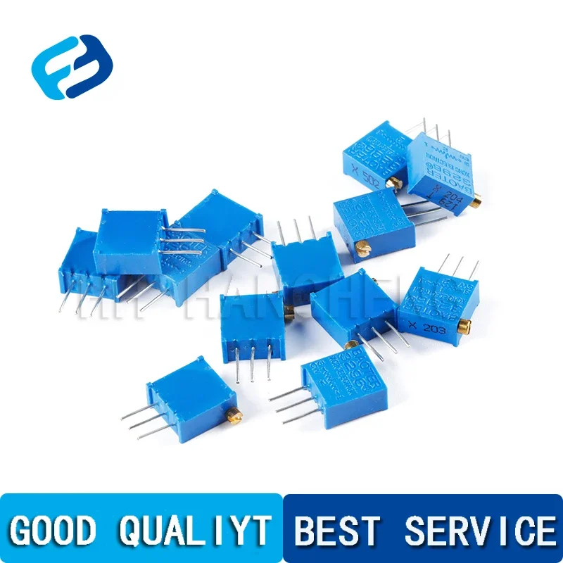 10 Pz 3296X Potenziometro Trimpot Trimmer 3296 1K 2K 5K 10K 20K 50K 100K 200K 500K 1M Ohm 100R 200R 500R X103 X104 X203 X204