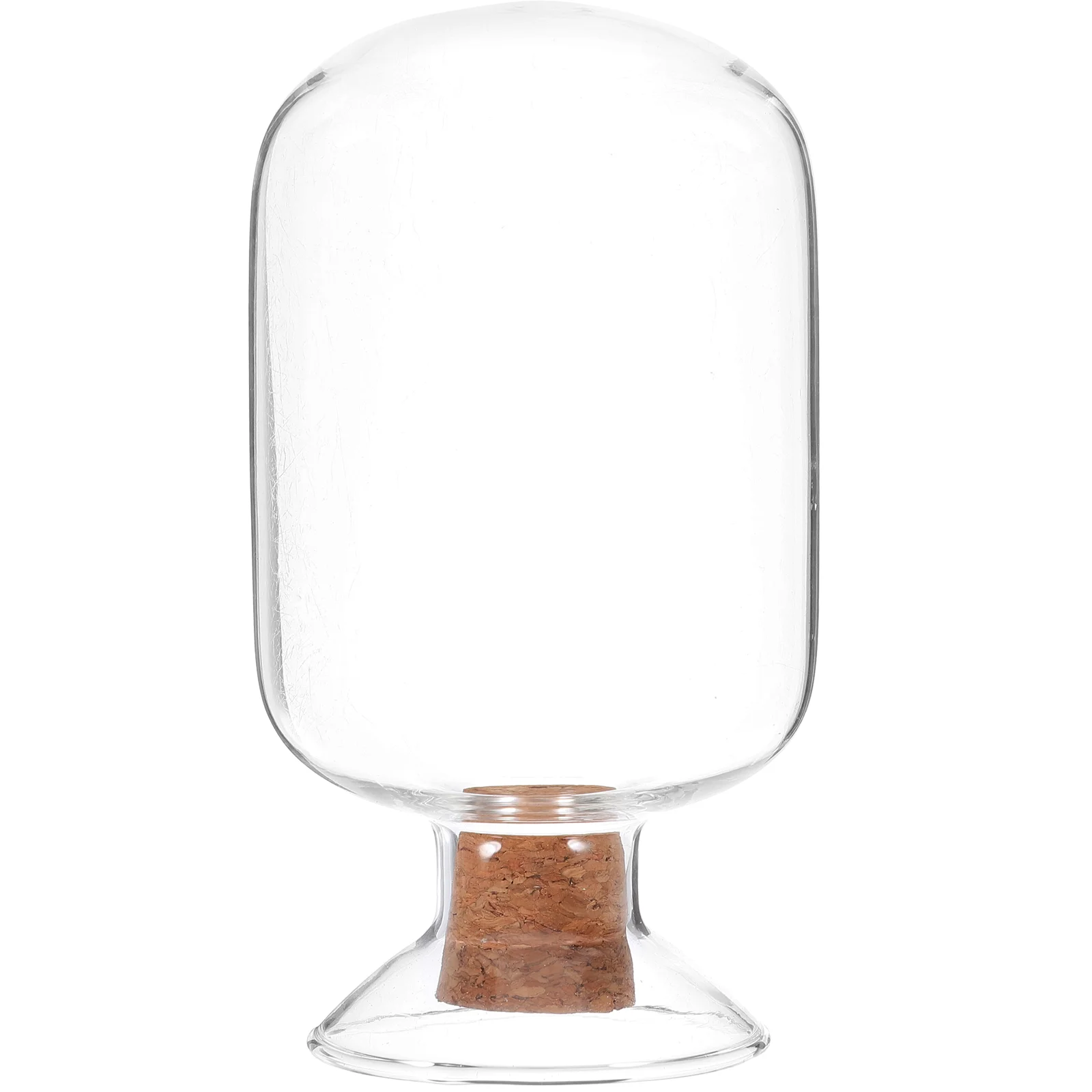 Transparent Glass Match Holder Storage Jar Wood Stopper Reliable Container Home Decor Storage Bottles Match Supplies Glass
