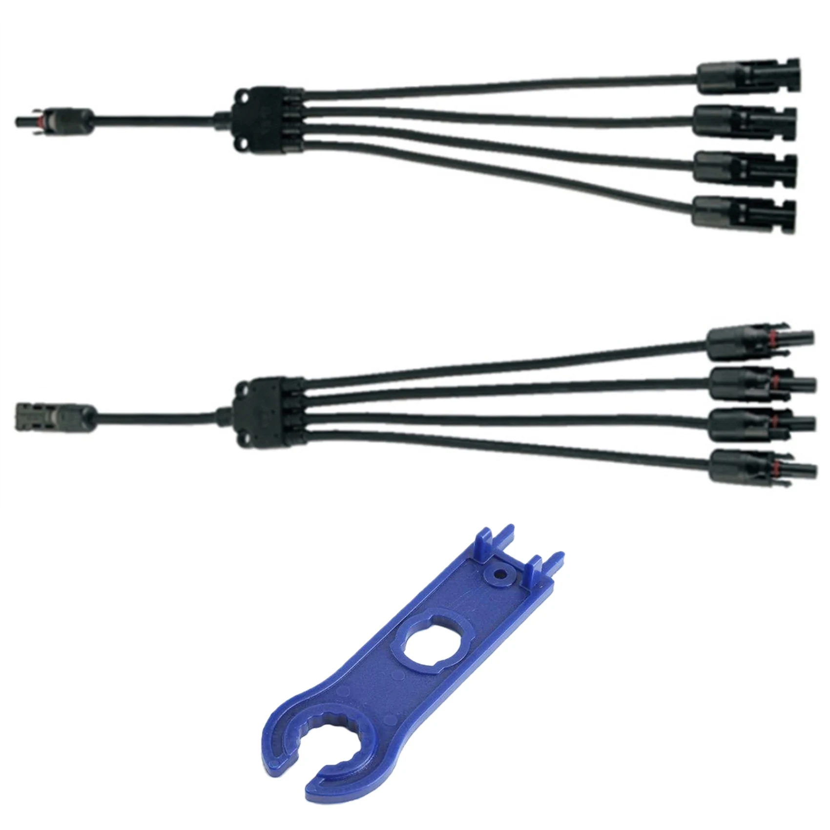 

M/FFFF и F/MMMM Солнечный разъем + гаечный ключ DC1500V Y ответвления параллельный адаптер кабель Шнур штекер комплект инструментов для солнечных панелей
