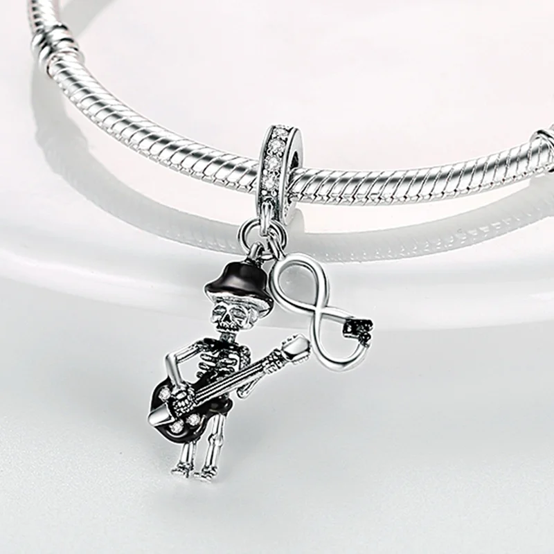 Halloween Skulls Ghosts 100% 925 Sterling Silver Witch Mummy Pendant Original Fit Pandora Bracelet DIY Jewelry charm jewelry sterling silver jewelry