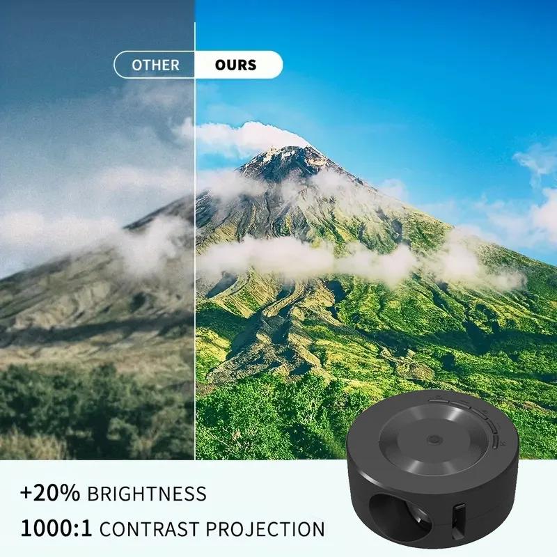 YT200 LED Mobile Video Mini Projector Home Theater Media Player Kids Gift Cinema Wired Same Screen Projector Home Theater Projec