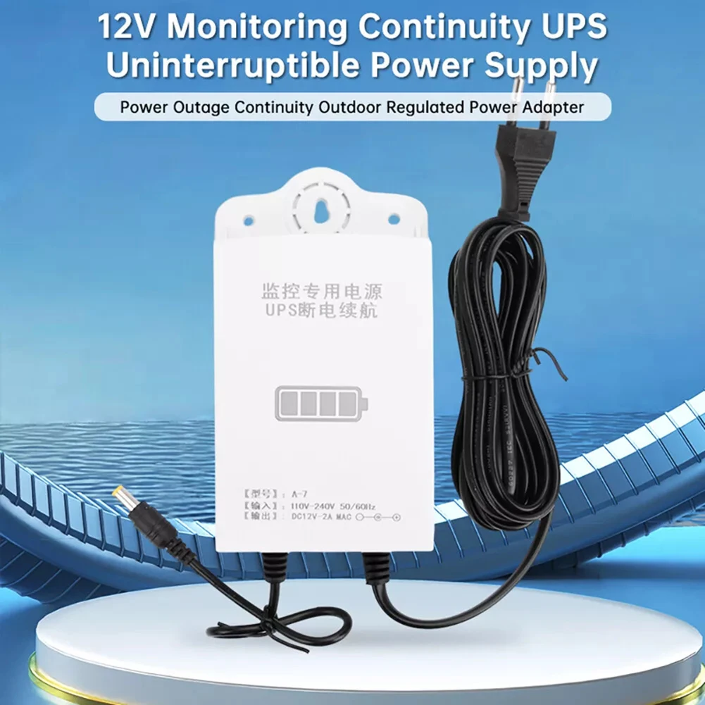 DC 12V-2A Uninterruptible Power Supply For WiFi Router Modem Security Camera Mini UPS Battery Backup US-plug EU-plug Optional