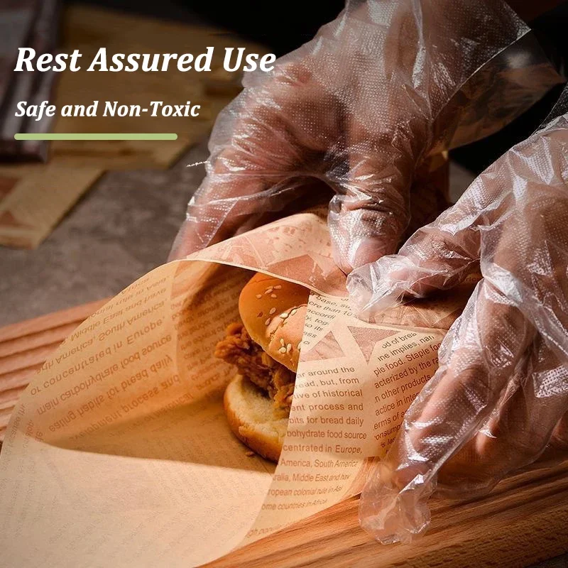 50pcs Oil-Proof Wax Paper for Food Wrapping and Baking