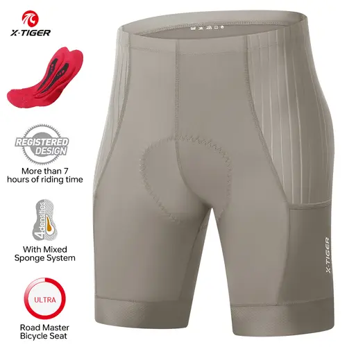 X-TIGER Men's Cycling Shorts Summer Breathable Bicycle Short Tights Sponge Pad Shock Absorption Mountain Road Bike Shorts - Image 7