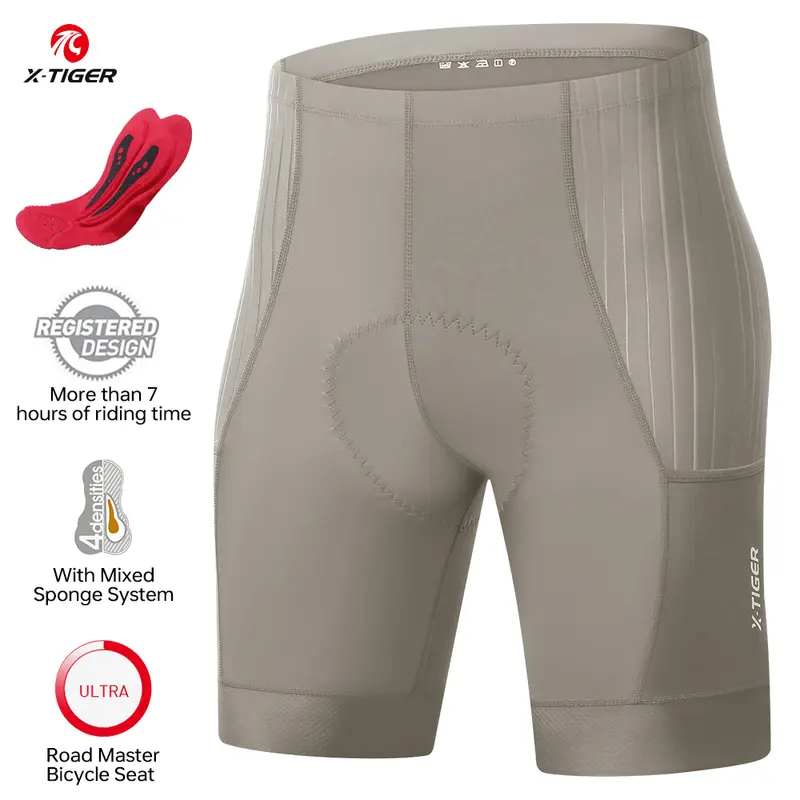 X-TIGER Men's Cycling Shorts Summer Breathable Bicycle Short Tights Sponge Pad Shock Absorption Mountain Road Bike Shorts - Image 7