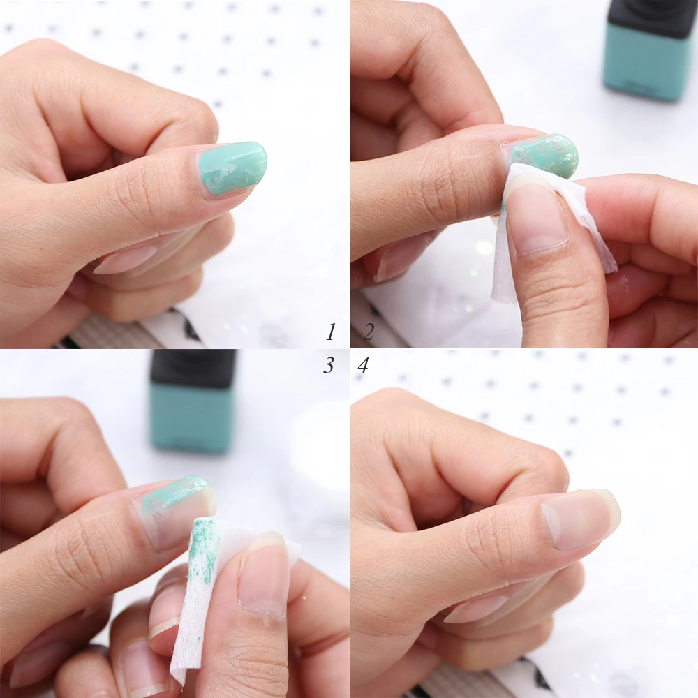 1pack Nail Tools Manicure Gel Nail Polish Remover Lint-Free Wipes Cotton Napkin Nails Lint Pad Paper Polish Manicure Nail Polish Remover Wipes Cotton Pads